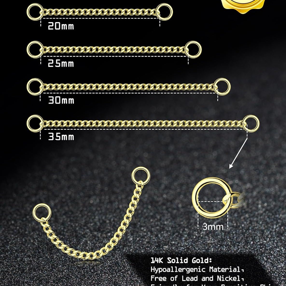 Convertible Dangle Chain for Double Piercings Drop Dangle Earrings - QIAO CrystalQIAO CrystalQIAO Crystal