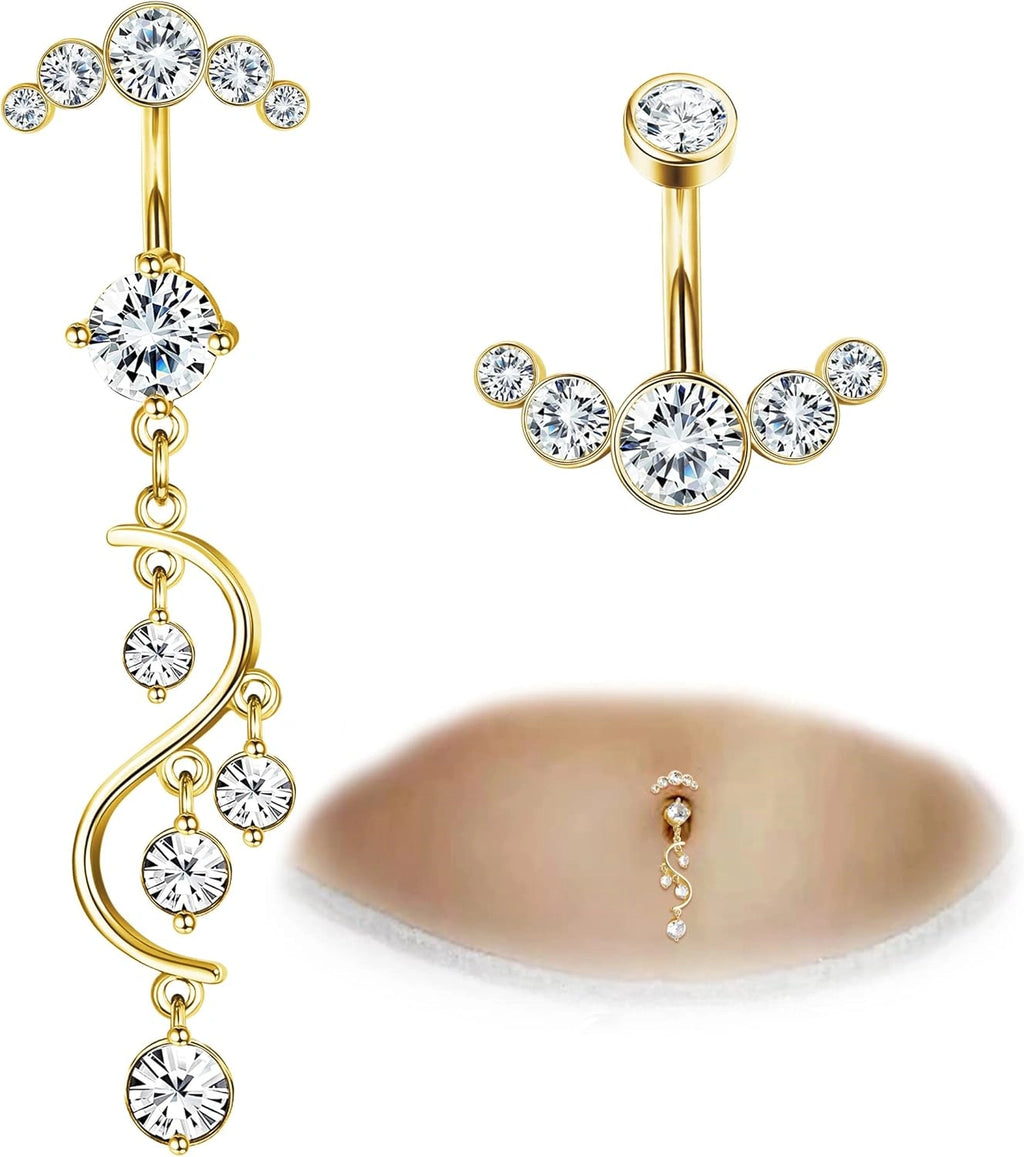 crystal-belly-button-ring-for-women-unique-14g-316l-stainless-steel-dangle-belly-rings-belly-piercing-jewelry-navel-barbell-bling-crystals-body-jewelry-gold
