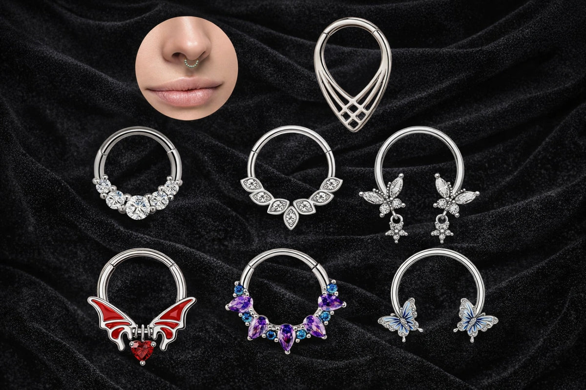 Fun Nose Rings Themed Nose Rings | Sports, Symbols & Custom Designs | Crystalqiao ...