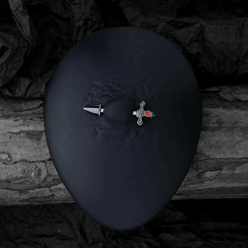 Dagger Nipple Rings 316L Surgical Steel 14 Gauge Goth Piercing Jewelry