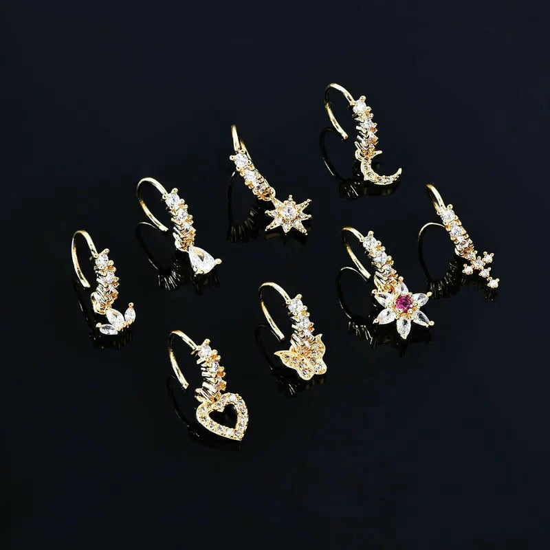 23-40 Pcs Gold Nose Rings & Studs - 18G & 20G Nose Piercing Jewelry