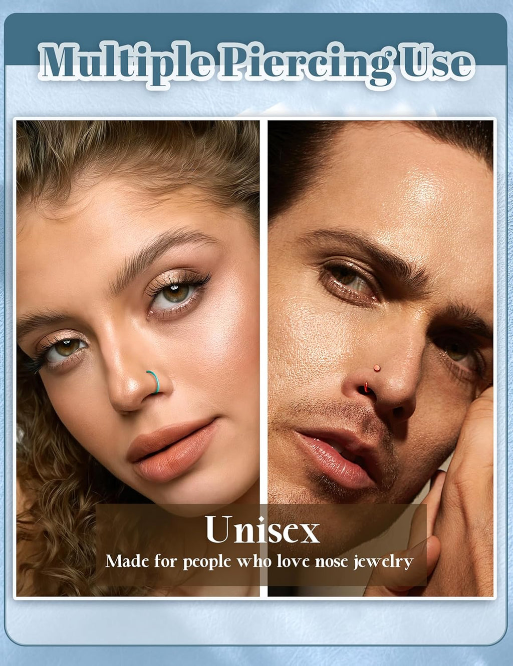 Drperfect 18/20/22G 36PCS 316L Stainless Steel Nose Rings Hoops Nose Piercing Jewelry for Women Men Colored Hoop Nose Ring 6mm 8mm 10mm 12mm - QIAO CrystalQIAO CrystalQIAO Crystal