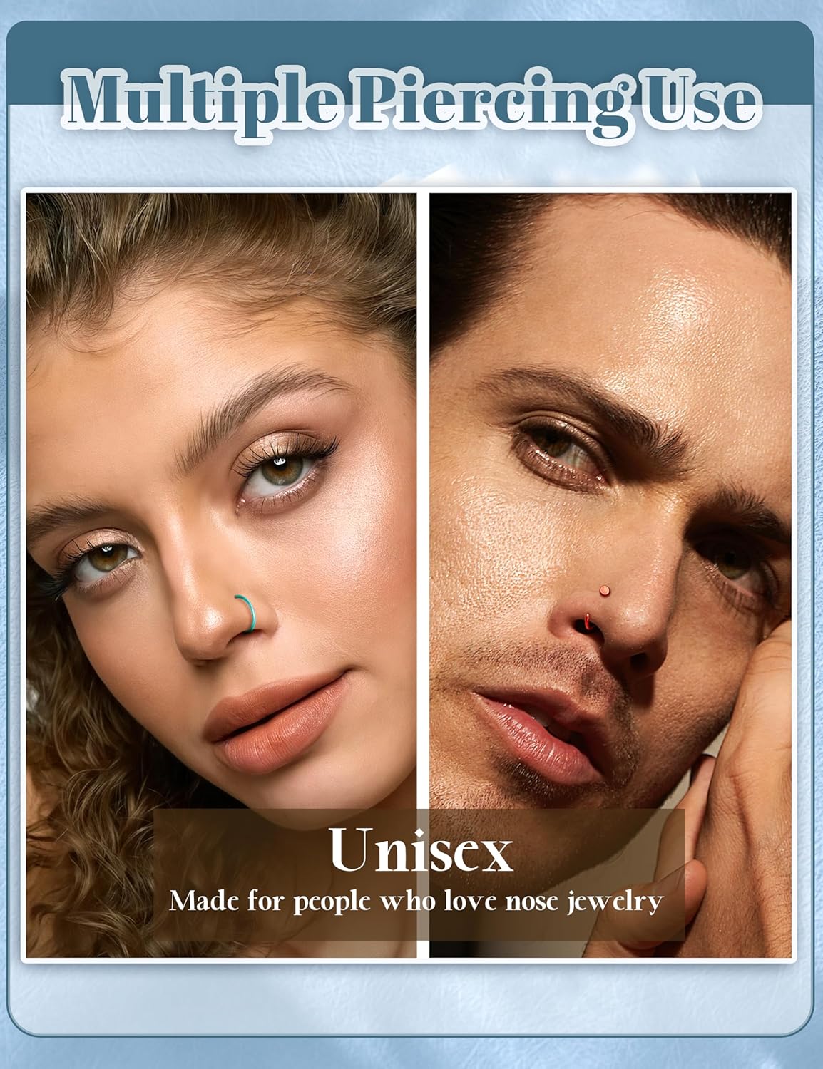 Drperfect 18/20/22G 36PCS 316L Stainless Steel Nose Rings Hoops Nose Piercing Jewelry for Women Men Colored Hoop Nose Ring 6mm 8mm 10mm 12mm - QIAO CrystalQIAO CrystalQIAO Crystal