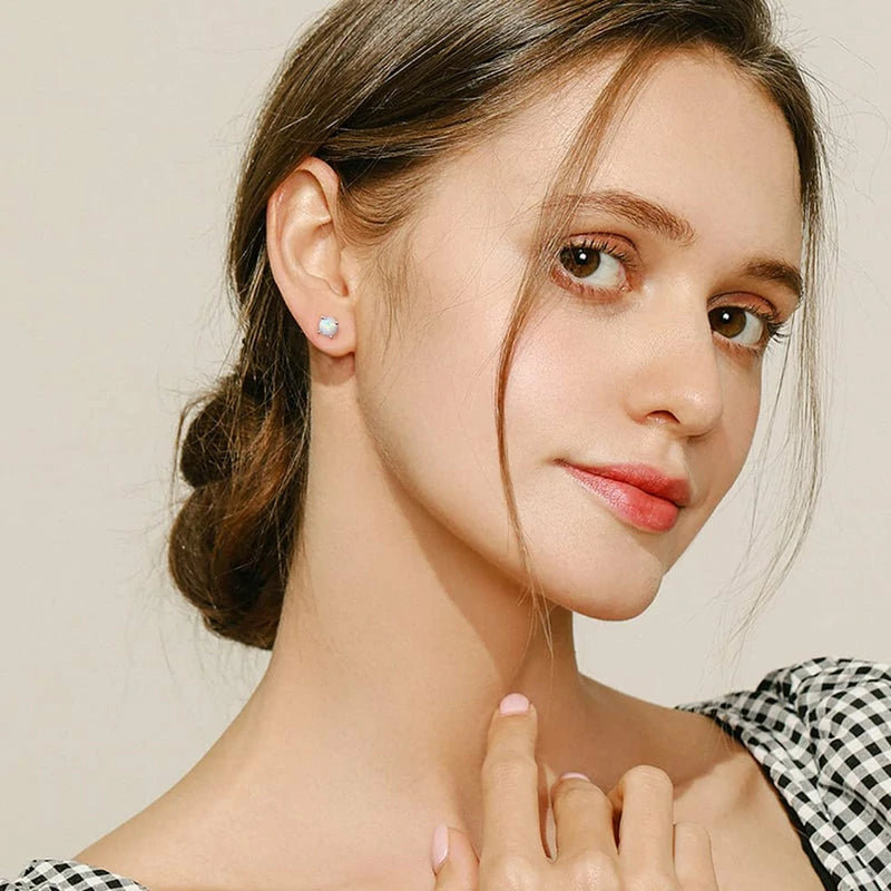 Hypoallergenic 925 Sterling Silver Post Stud Earrings Sets for Multiple Piercing Jewelry Gift