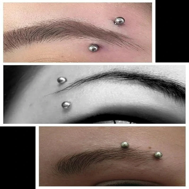 16 pcs Surgical Steel Curved Barbell Tiny Eyebrow Lip Jewelry Ear Rook Helix