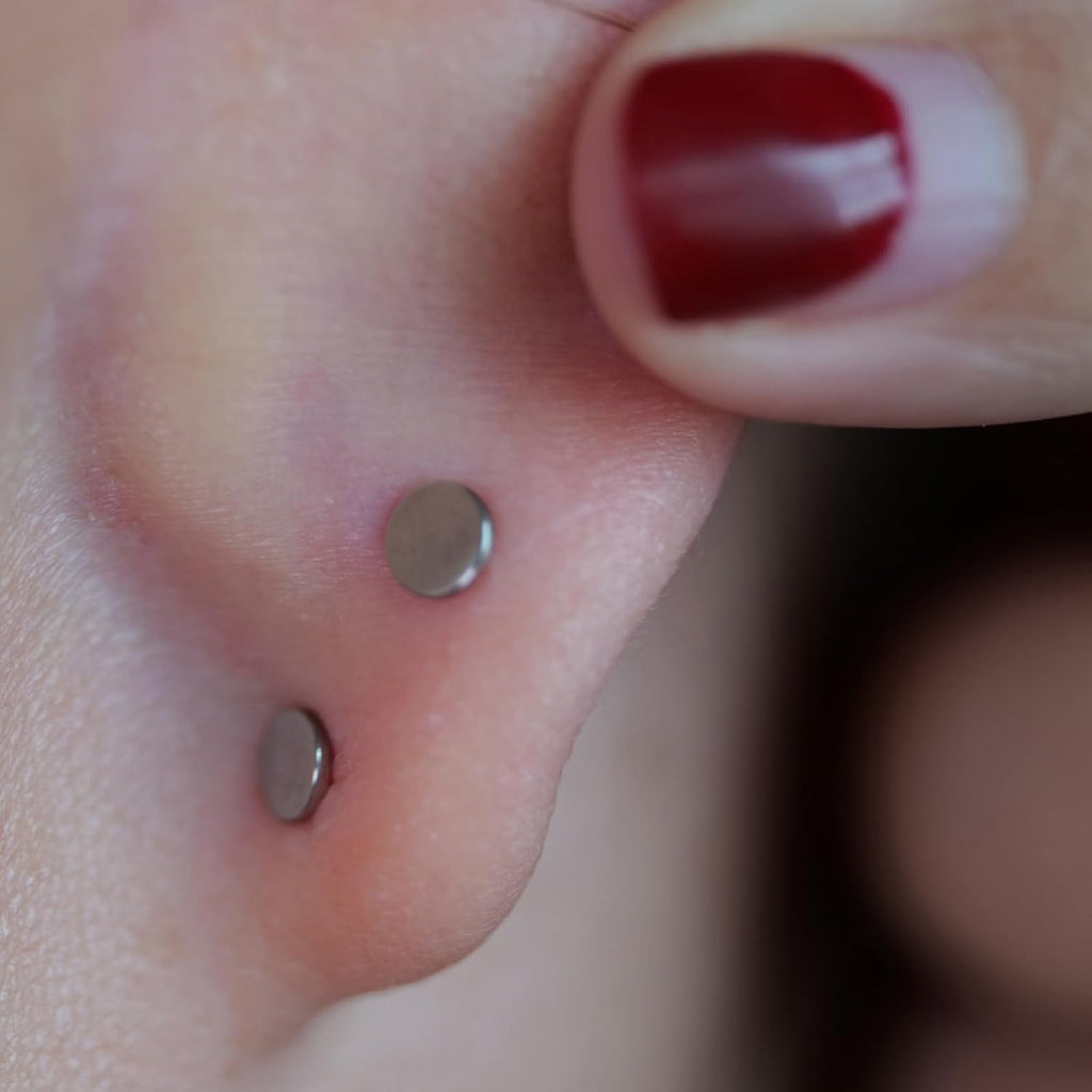 F136 Hypoallergenic Titanium Flat Back Stud G23 Implant Grade Press Fit Threadless Earrings - QIAO CrystalQIAO CrystalQIAO Crystal