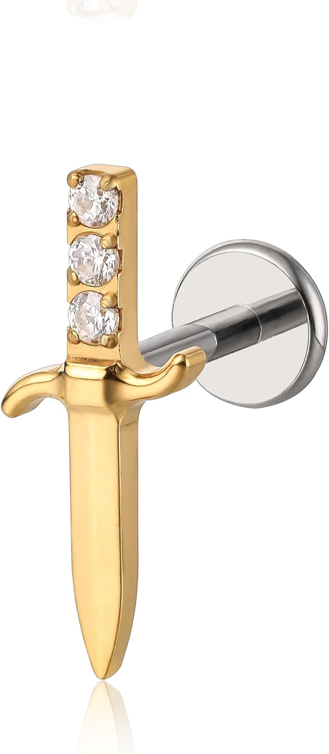 F136 Hypoallergenic Titanium Flat Back Stud G23 Implant Grade Press Fit Threadless Earrings - QIAO CrystalQIAO CrystalQIAO Crystal