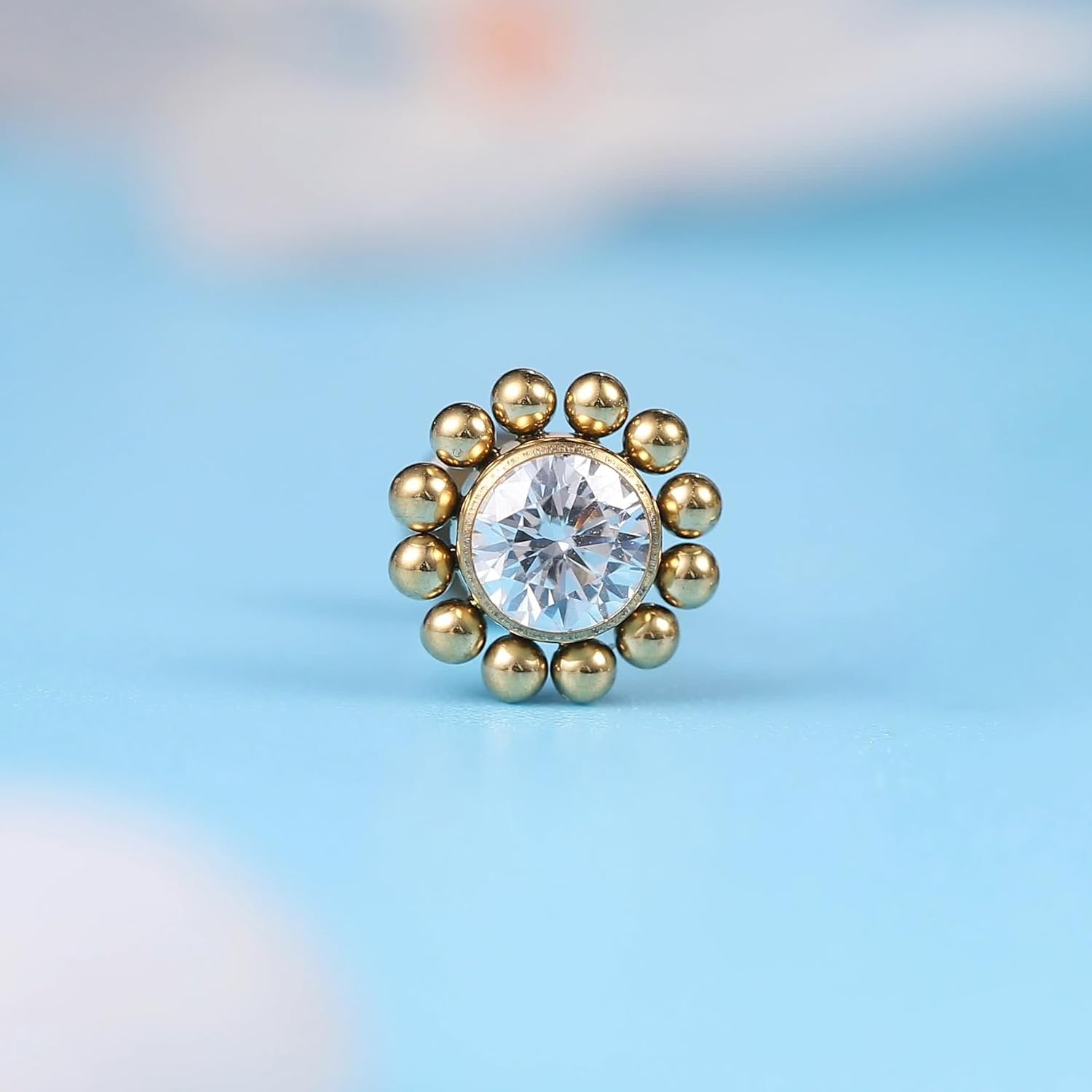 F136 Hypoallergenic Titanium Flat Back Stud G23 Implant Grade Press Fit Threadless Earrings - QIAO CrystalQIAO CrystalQIAO Crystal