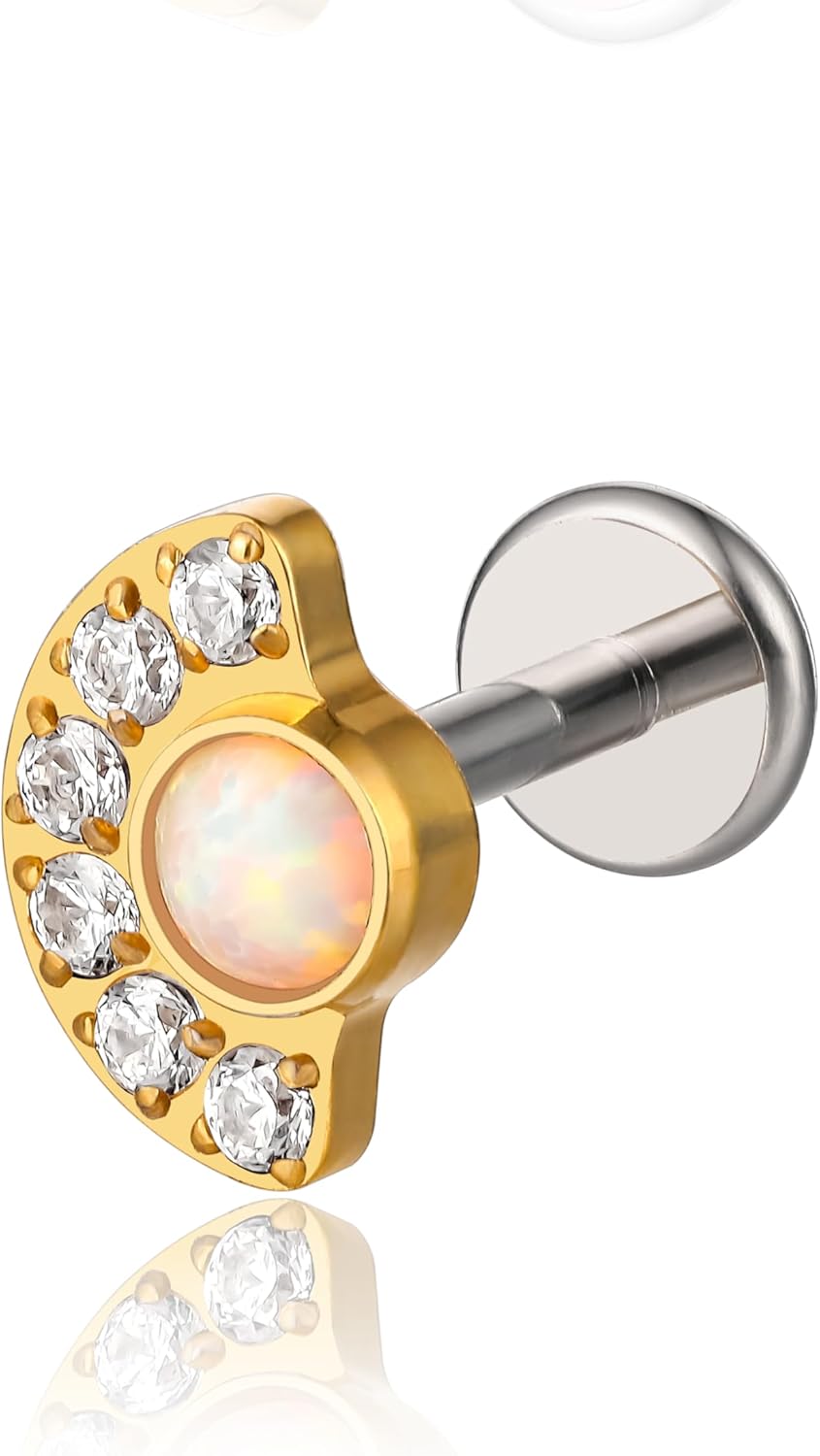 F136 Hypoallergenic Titanium Flat Back Stud G23 Implant Grade Press Fit Threadless Earrings - QIAO CrystalQIAO CrystalQIAO Crystal