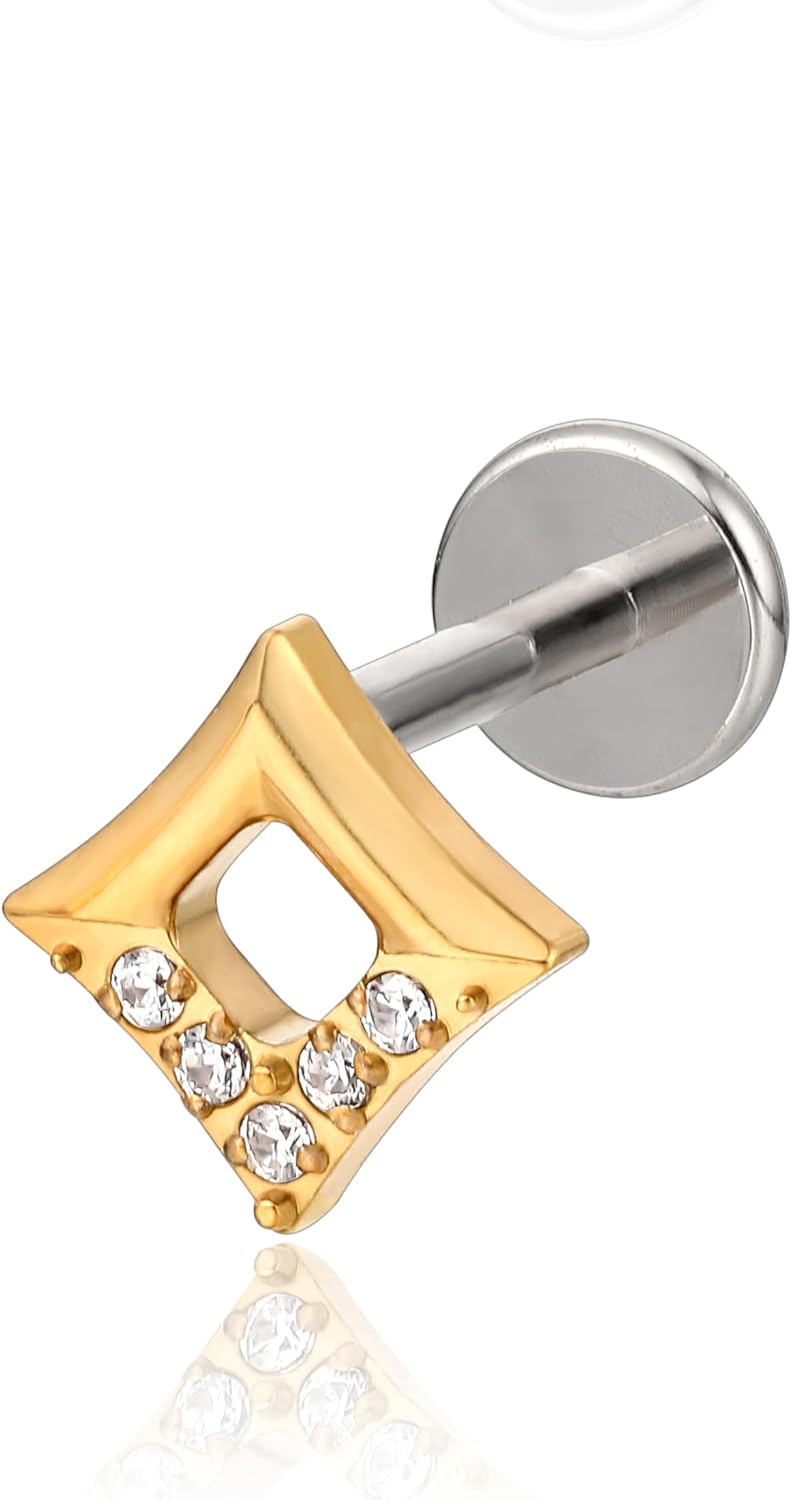 F136 Hypoallergenic Titanium Flat Back Stud G23 Implant Grade Press Fit Threadless Earrings - QIAO CrystalQIAO CrystalQIAO Crystal