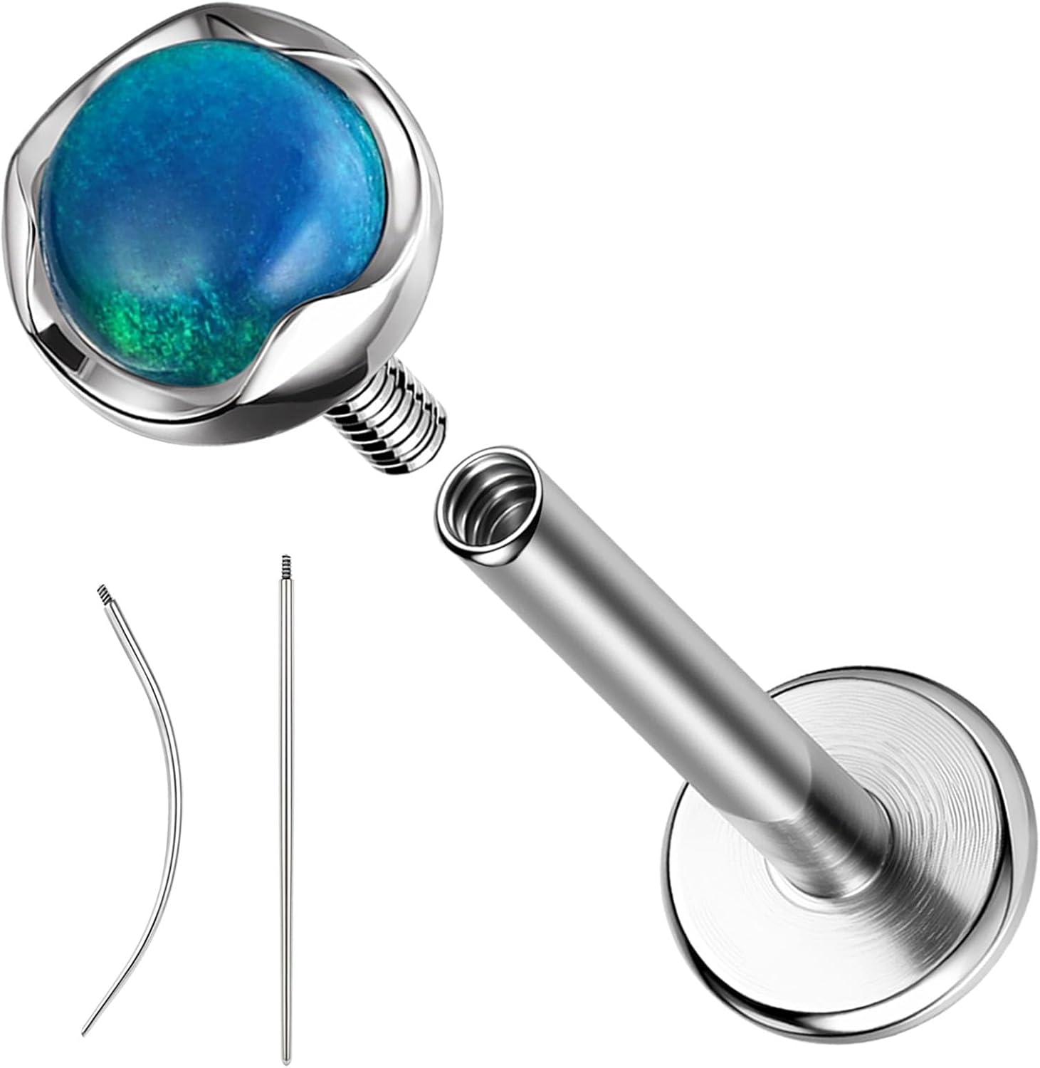 F136 Titanium 16G 8mm Medusa Piercing Jewelry for Conch Tragus Helix Labret - QIAO CrystalQIAO CrystalQIAO Crystal