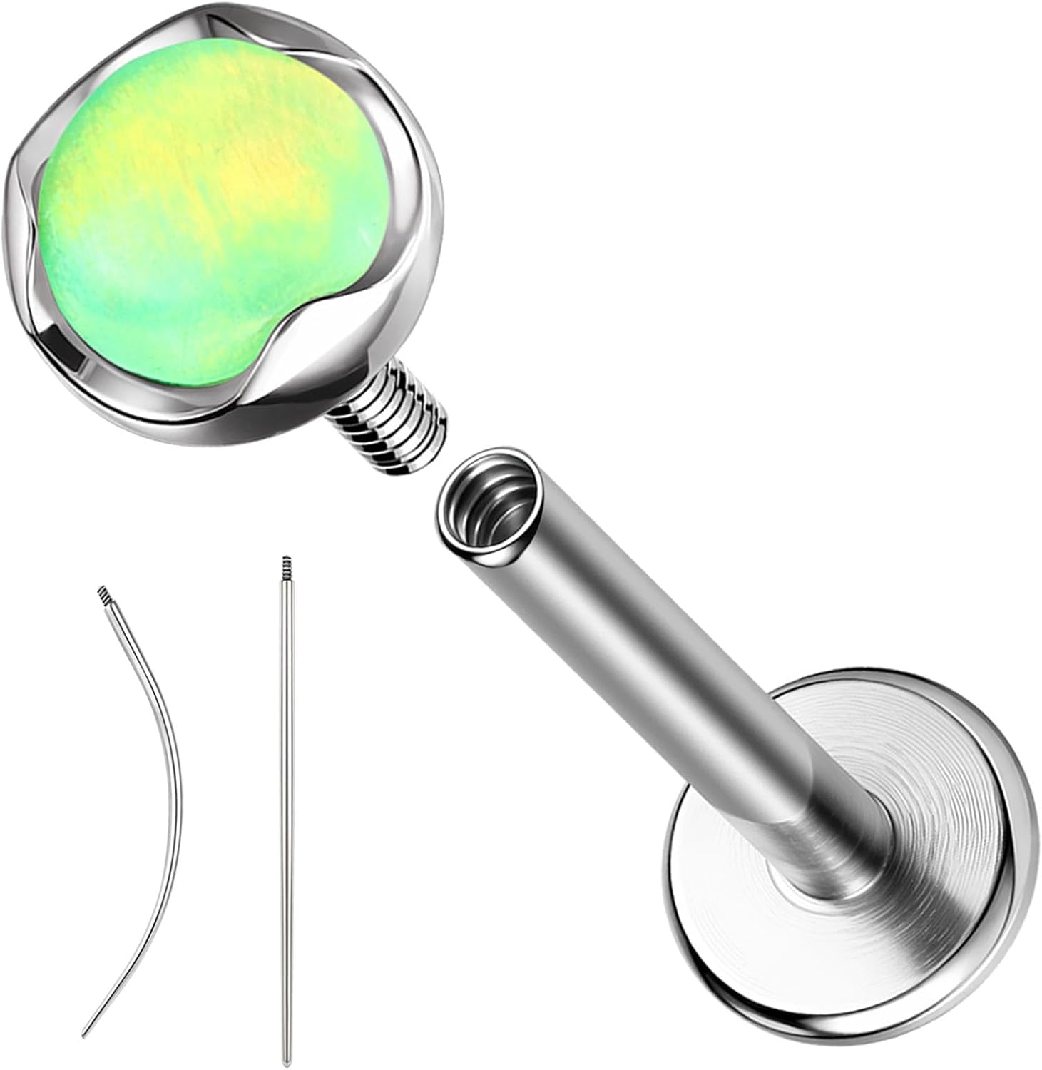 F136 Titanium 16G 8mm Medusa Piercing Jewelry for Conch Tragus Helix Labret - QIAO CrystalQIAO CrystalQIAO Crystal