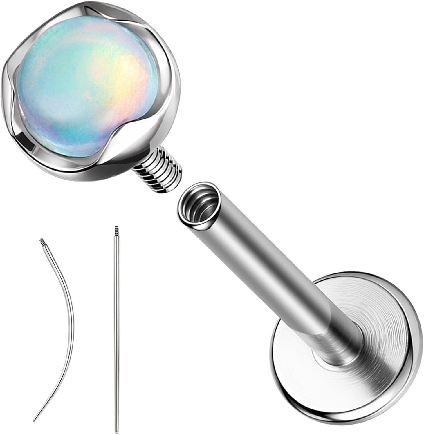 F136 Titanium 16G 8mm Medusa Piercing Jewelry for Conch Tragus Helix Labret - QIAO CrystalQIAO CrystalQIAO Crystal