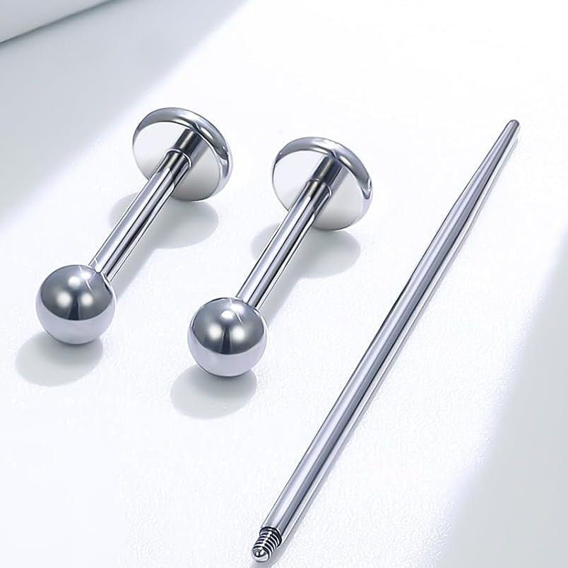 F136 Titanium Nose Ring Studs Flat Back Studs Earrings G23 Titanium Tragus Helix Conch Cartilage Lobe Earrings - QIAO CrystalQIAO CrystalQIAO Crystal