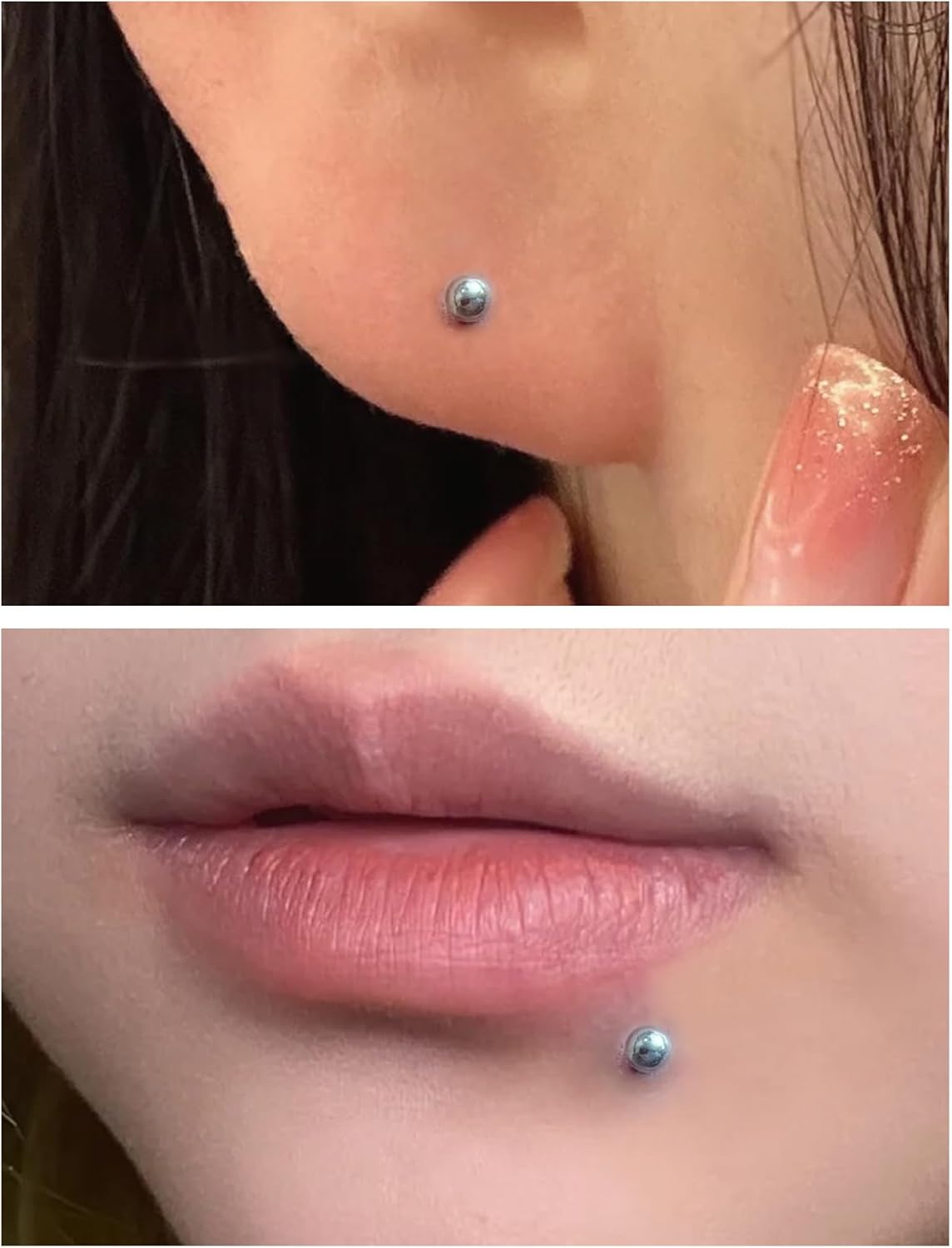 F136 Titanium Nose Ring Studs Flat Back Studs Earrings G23 Titanium Tragus Helix Conch Cartilage Lobe Earrings - QIAO CrystalQIAO CrystalQIAO Crystal