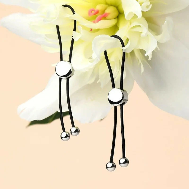 Adjustable Fake Nipple Leather Material Drawstring Design Non-Pierced Jewelry