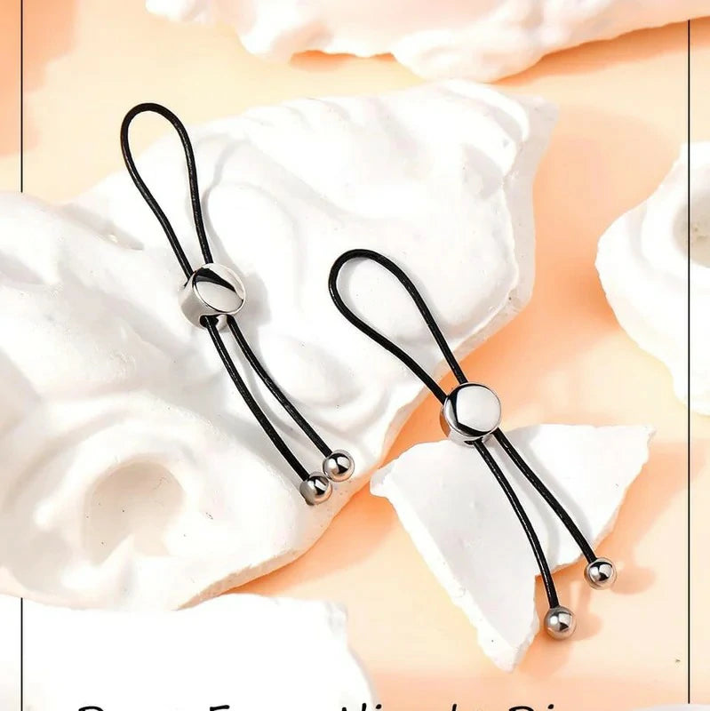 Adjustable Fake Nipple Leather Material Drawstring Design Non-Pierced Jewelry