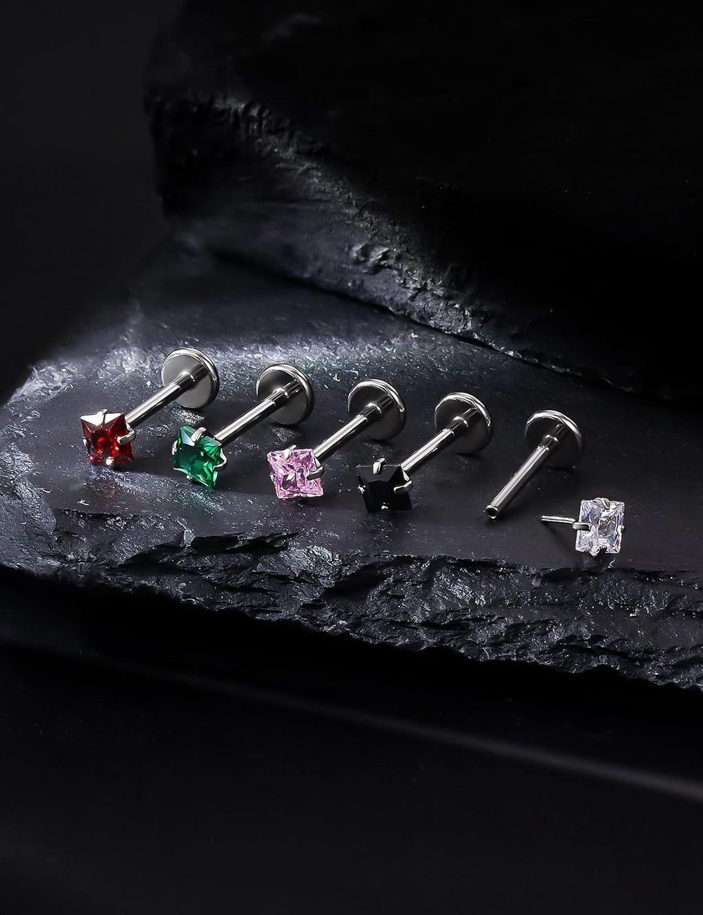 Forward Helix Conch Cartilage Lobe Earrings Medusa Labret Snake Bite Monroe Lip Ring - QIAO CrystalQIAO CrystalQIAO Crystal