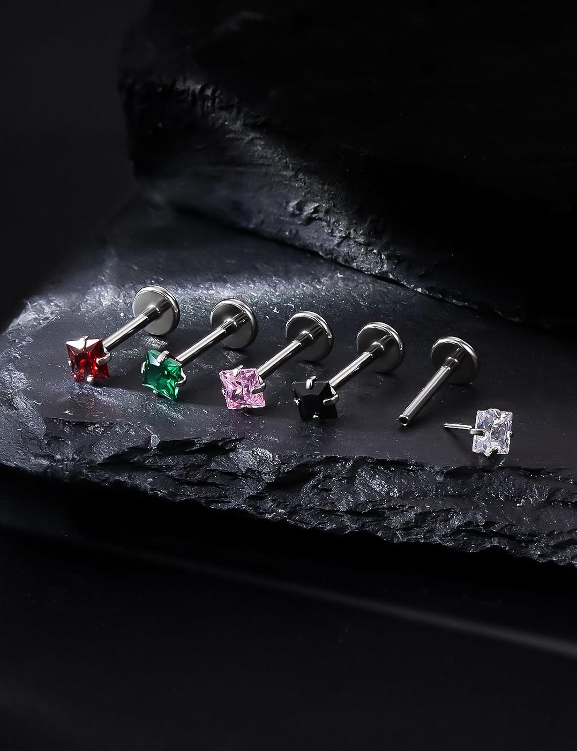 Forward Helix Conch Cartilage Lobe Earrings Medusa Labret Snake Bite Monroe Lip Ring - QIAO CrystalQIAO CrystalQIAO Crystal
