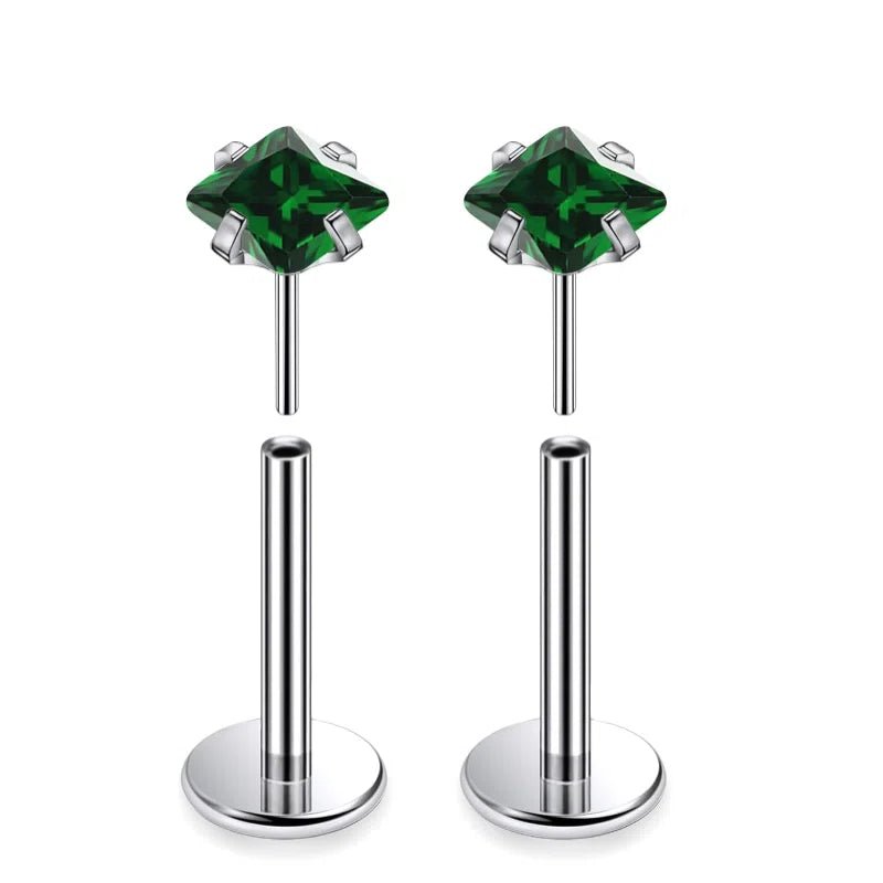 Forward Helix Conch Cartilage Lobe Earrings Medusa Labret Snake Bite Monroe Lip Ring - QIAO CrystalQIAO CrystalQIAO Crystal