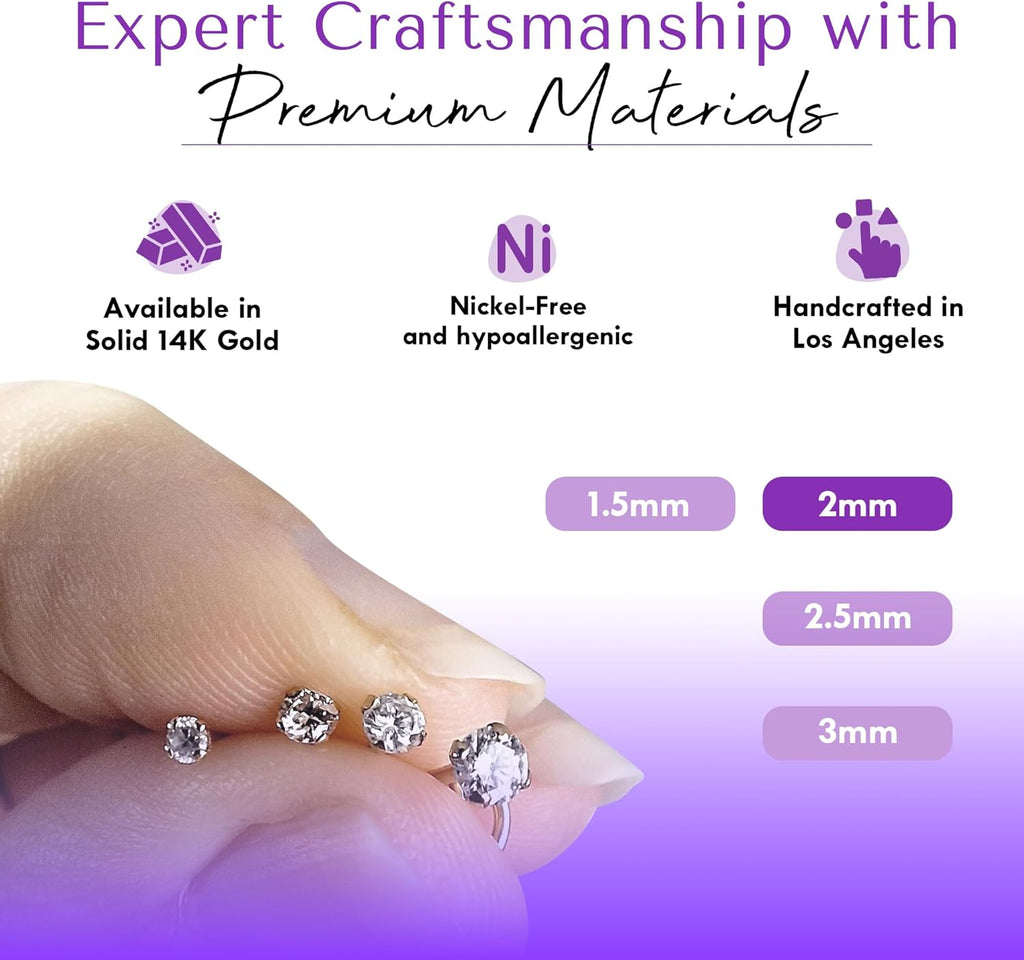 Fresh Trends Diamond Nose Ring Genuine Nose Stud - QIAO CrystalQIAO CrystalQIAO Crystal