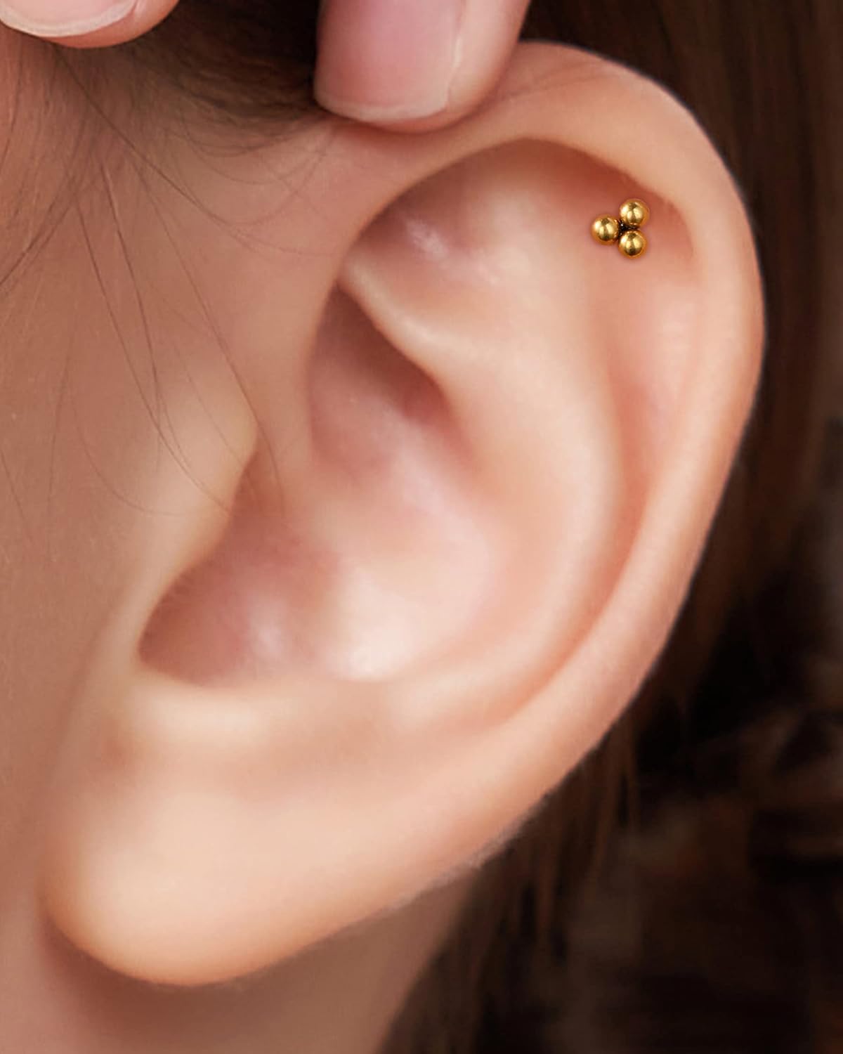 G23 Titanium 16g Helix Cartilage Earrings Threadless Cluster Ear Studs Tragus - QIAO CrystalQIAO CrystalQIAO Crystal