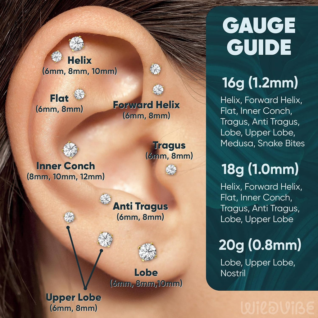 G23 Titanium Flatback Stud Earrings with Grade AAAAA Cubic Zirconia - QIAO CrystalQIAO CrystalQIAO Crystal