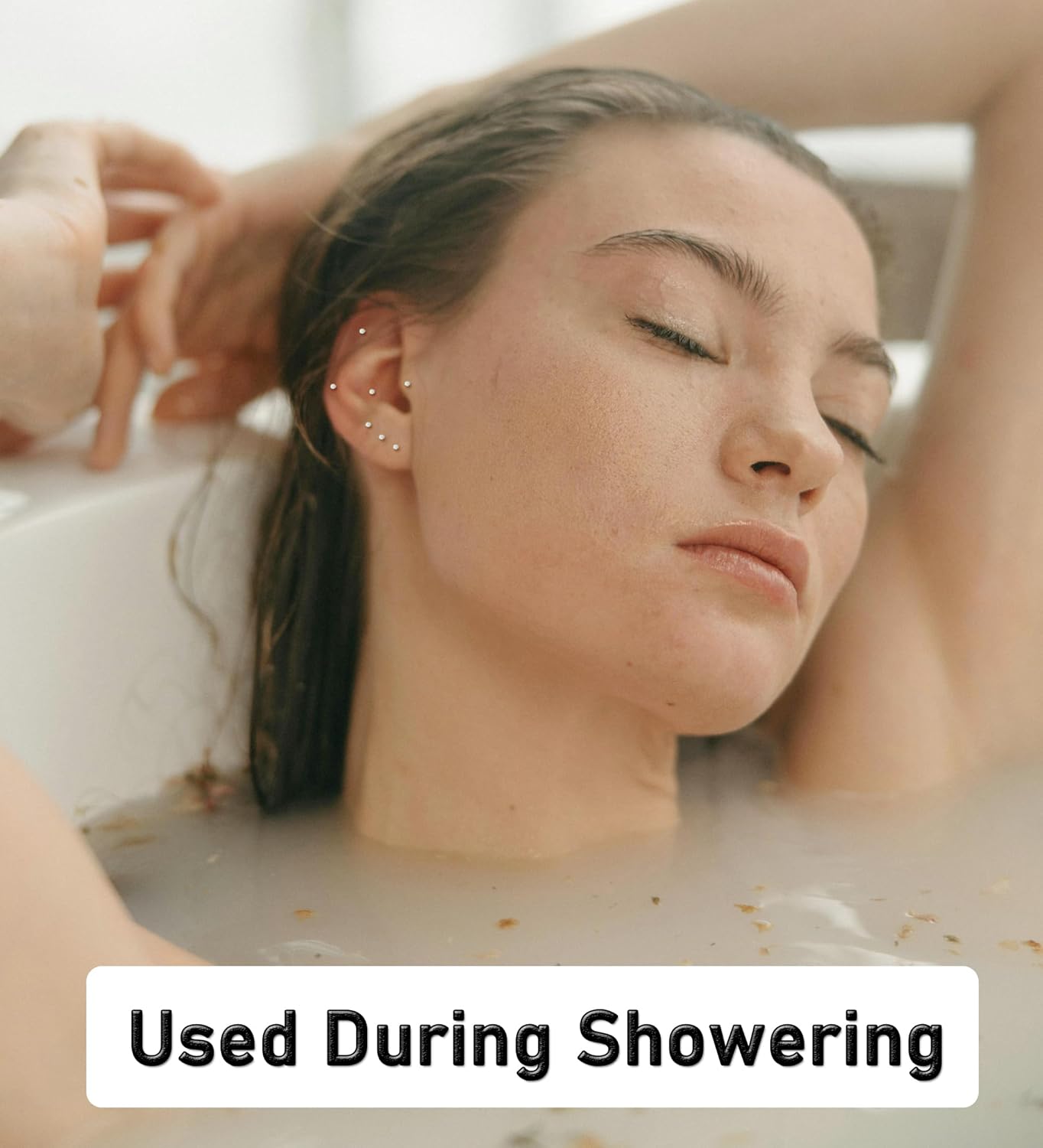 G23 Titanium Hypoallergenic Threadless Flat Back Earrings 20G Push in Cartilage Studs - QIAO CrystalQIAO CrystalQIAO Crystal