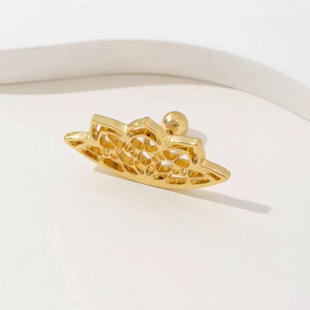 gold-silver-cartilage-helix-earring-for-women-geometric-mandala-lotus-flower-hidden-helix-piercing-earrings-hypoallergenic-cartilage-piercing-earring-jewelry-display