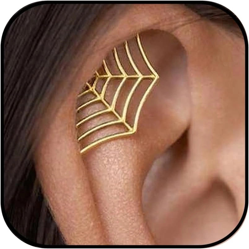 gold-silver-cartilage-helix-earring-for-women-geometric-mandala-lotus-flower-hidden-helix-piercing-earrings-hypoallergenic-cartilage-piercing-earring-jewelry-gold-web