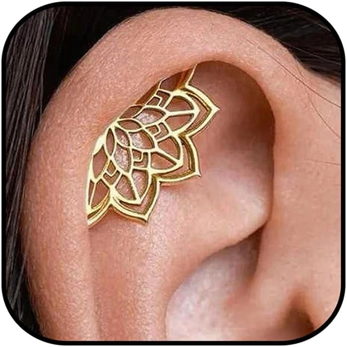 gold-silver-cartilage-helix-earring-for-women-geometric-mandala-lotus-flower-hidden-helix-piercing-earrings-hypoallergenic-cartilage-piercing-earring-jewelry