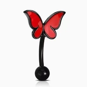 Halloween Moth Rook Eyebrow Piercing Jewelry, 316L Surgical Steel Rook Earrings for Women Men, Spooky Eyebrow Rings, 16G Curved Barbells, Halloween Body Piercing - QIAO Crystal我的商店QIAO Crystal