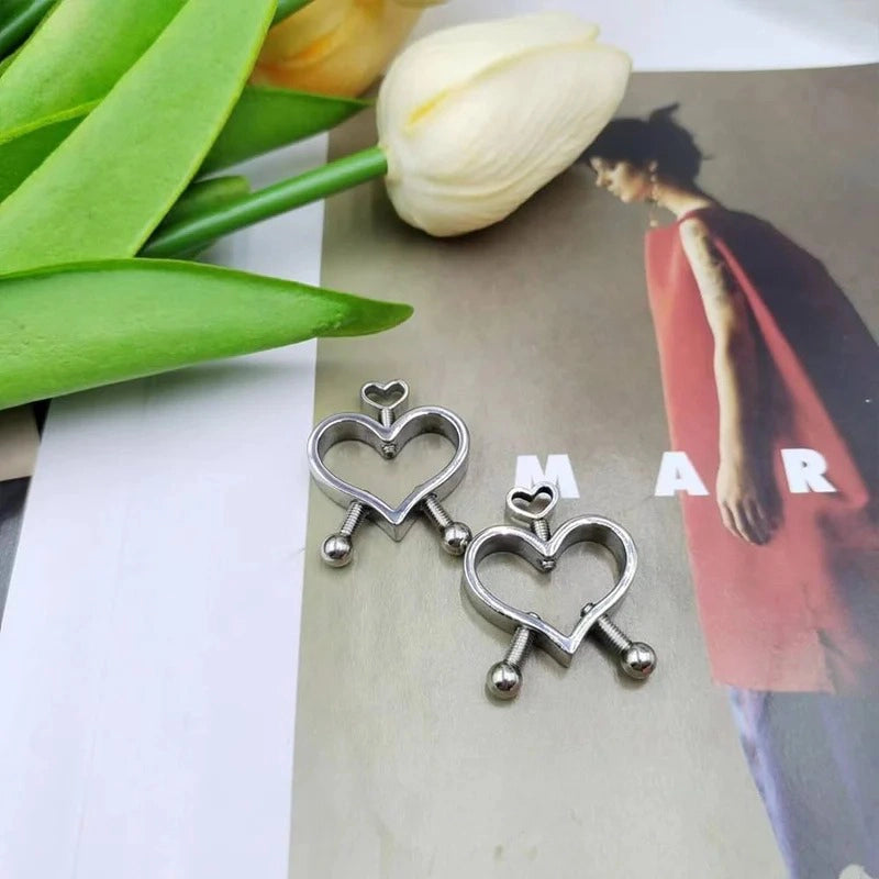 316L Stainless Heart Steel Nipple Piercings Barbell Piercing Jewelry
