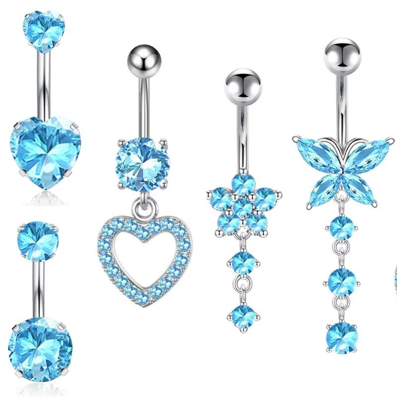 Body Five Rings Custom Belly Rings | Personalized Navel Jewelry | Crystalqiao – QIAO ...