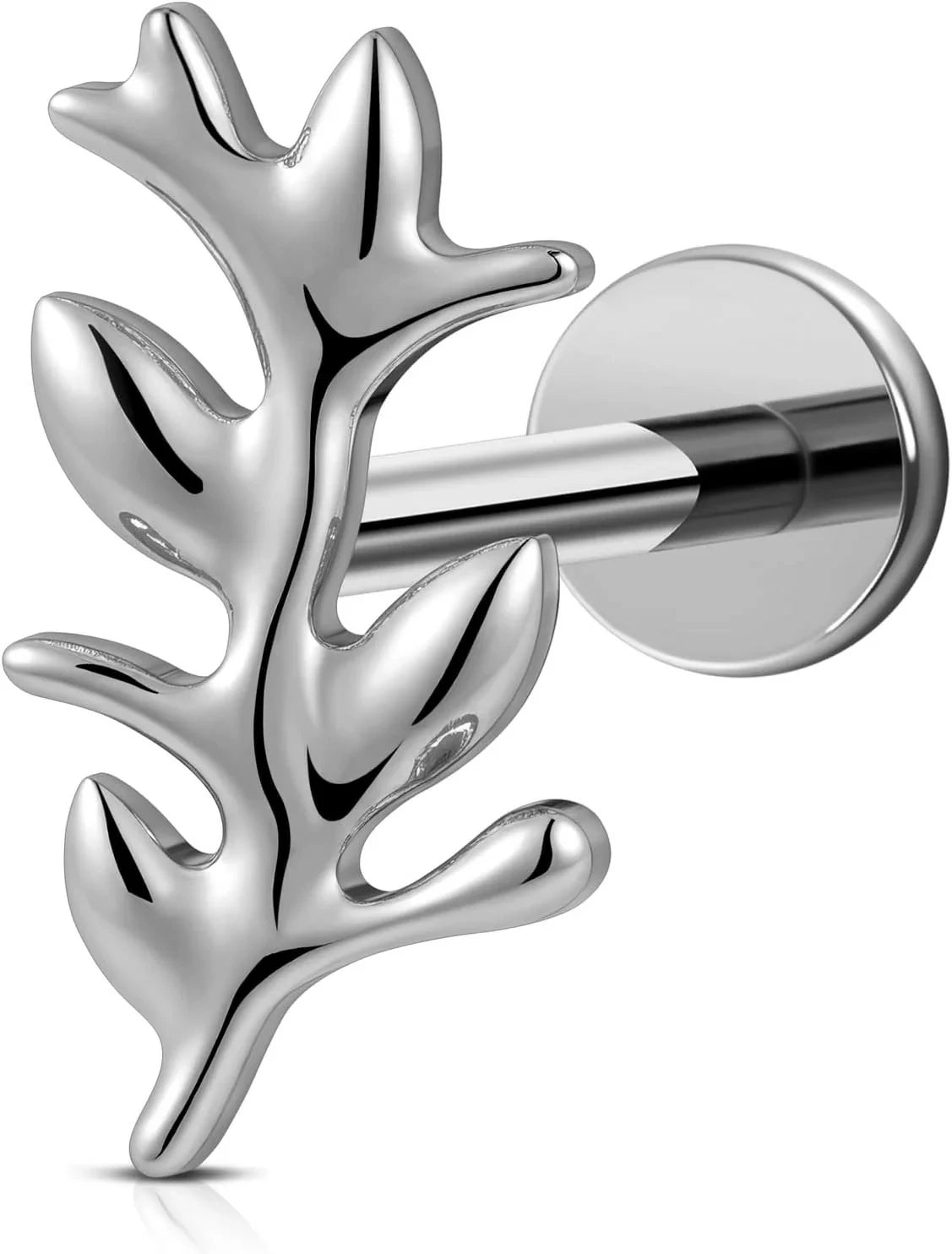 1PC Threadless Flat Back Stud ASTM F136 Titanium Cartilage Piercing Jewelry Stud