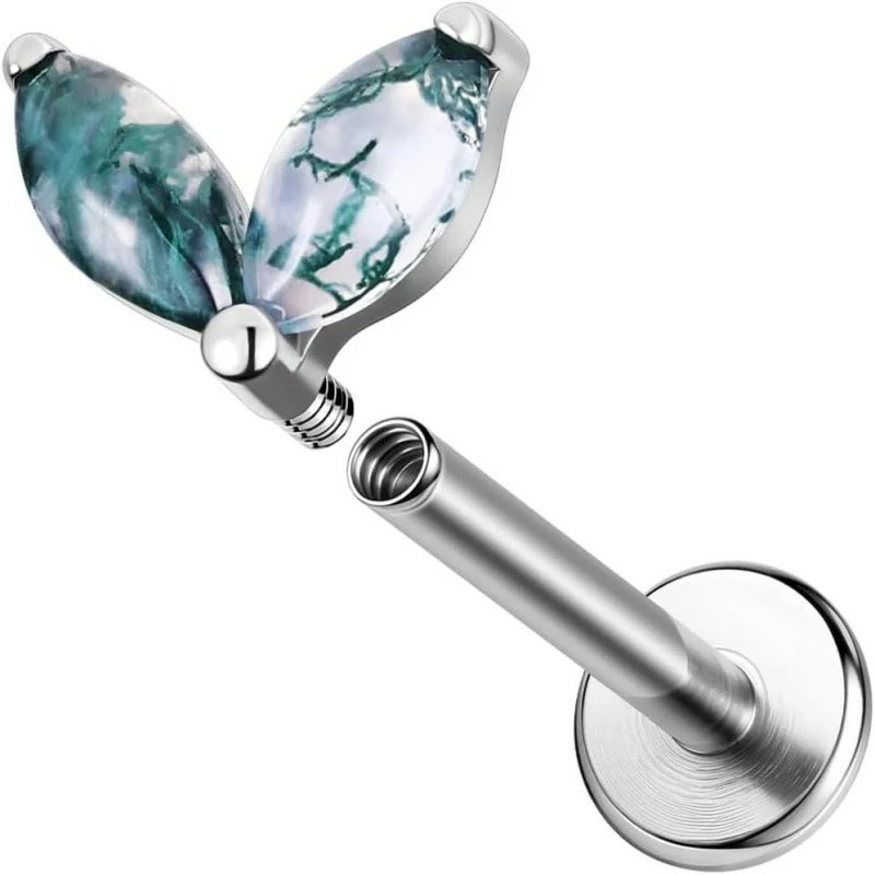 F136 Titanium Piercing Jewelry Stud for Tragus Conch Helix Studs Flat Back Earrings