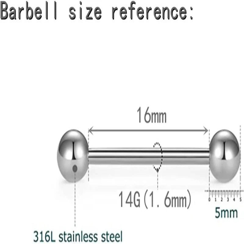 Jewelry With Chains 14G Barbells Nipple Chains Crystal 316L Surgical Stainless Steel Rings