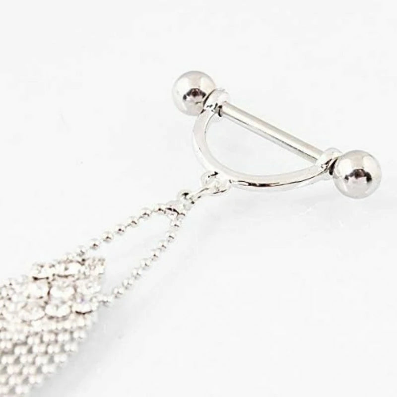 Nipple Rings Dangle Long Tassels Nipple Piercings Surgical Stainless Steel