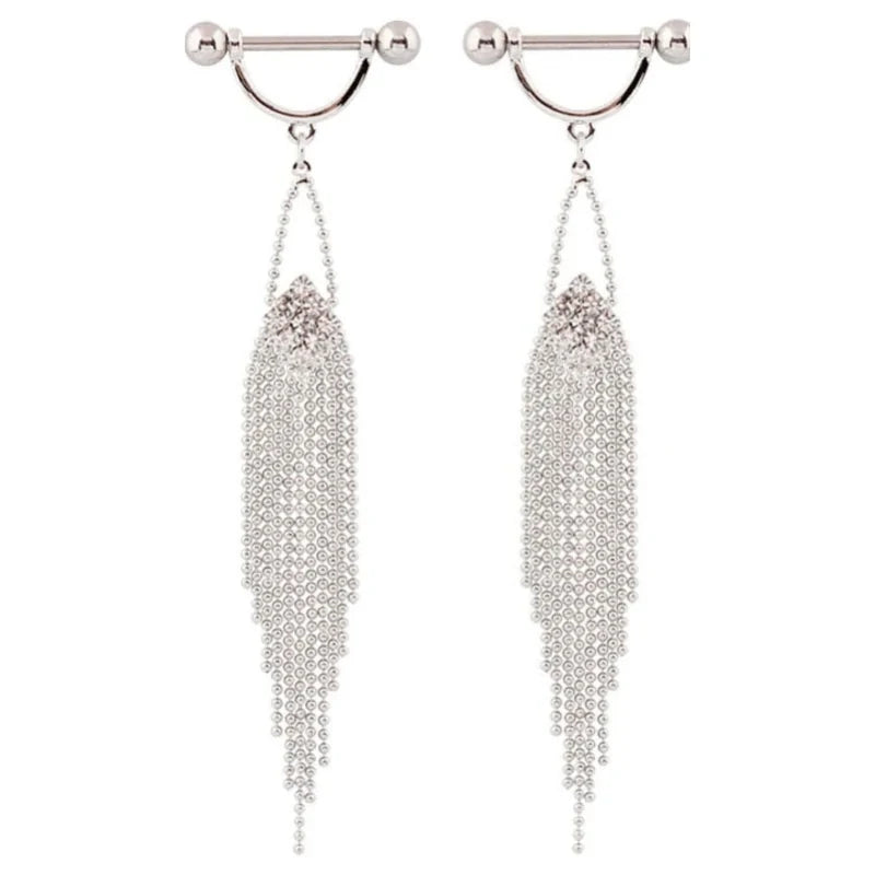 Nipple Rings Dangle Long Tassels Nipple Piercings Surgical Stainless Steel