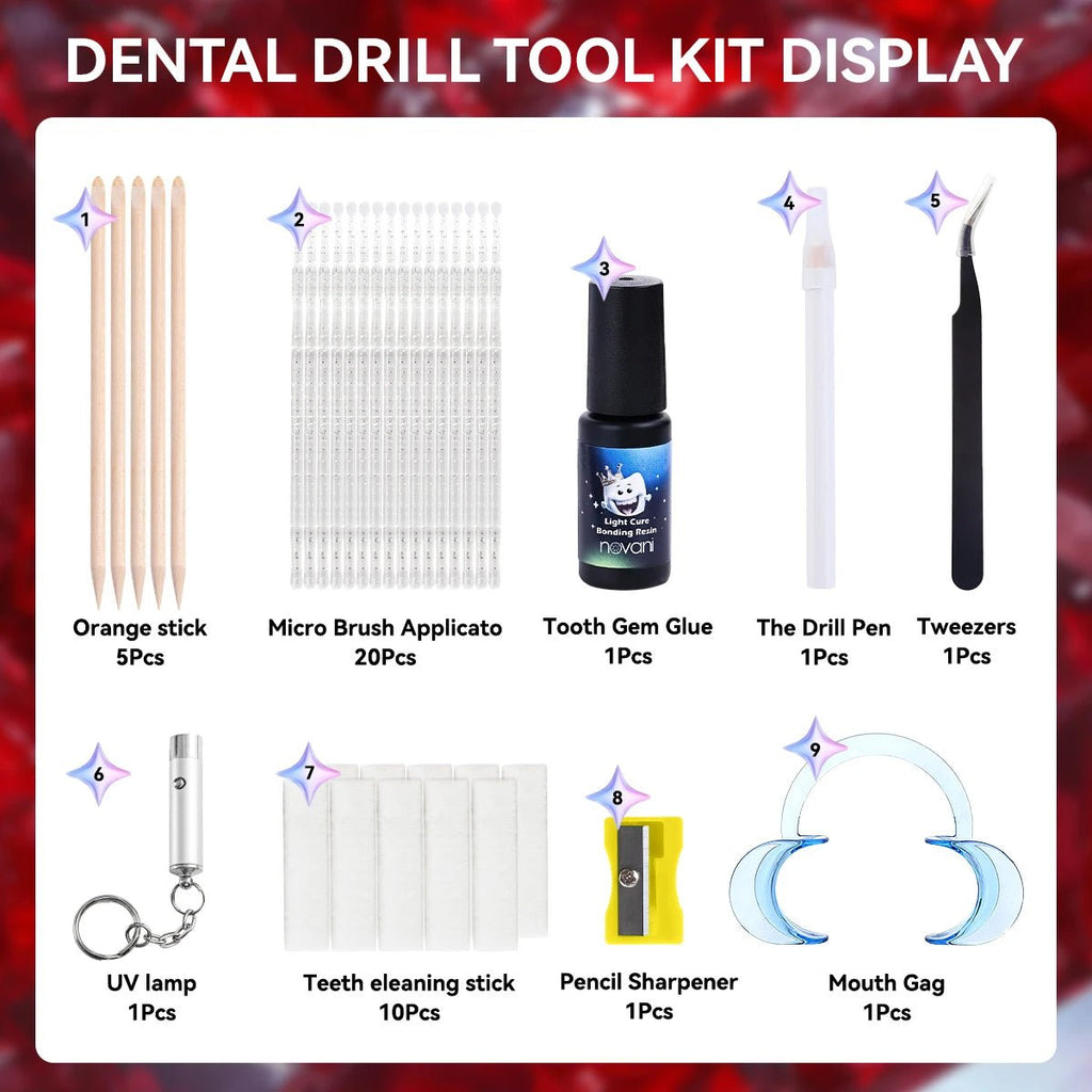  Professional DIY Dental Gems Kit Dental Jewelry Starter Kit Sparkling Dental Gems - QIAO CrystalQIAO CrystalQIAO Crystal