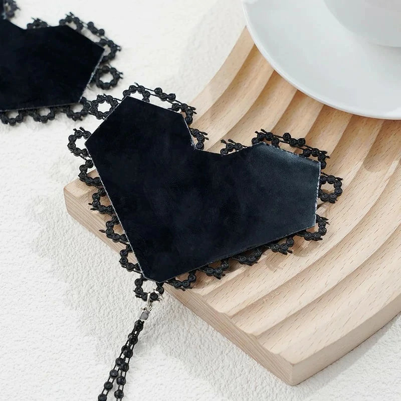 Rhinestone Heart Bra Chain Non Piercing Nipple Jewelry Festival Rave Layered Sexy Necklace Crystal Nipple