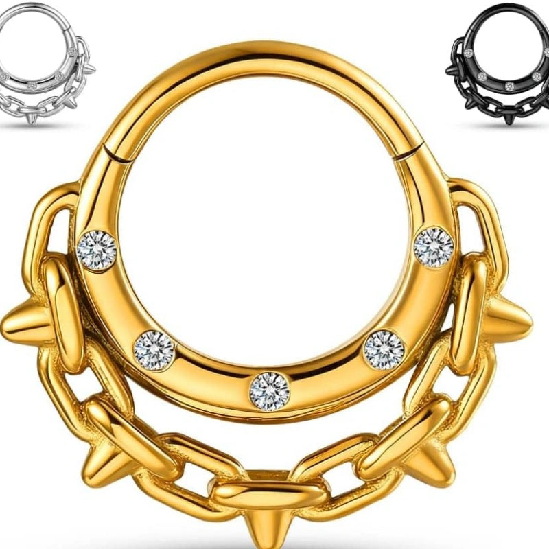 septum-rings-hoops1pc-16g8mm-chain-with-cz-nose-ring-surgical-stainless-steel-jewelry-clicker-cartilage-earring-hinged-segment-daith-piercing-gold-silver-black-main