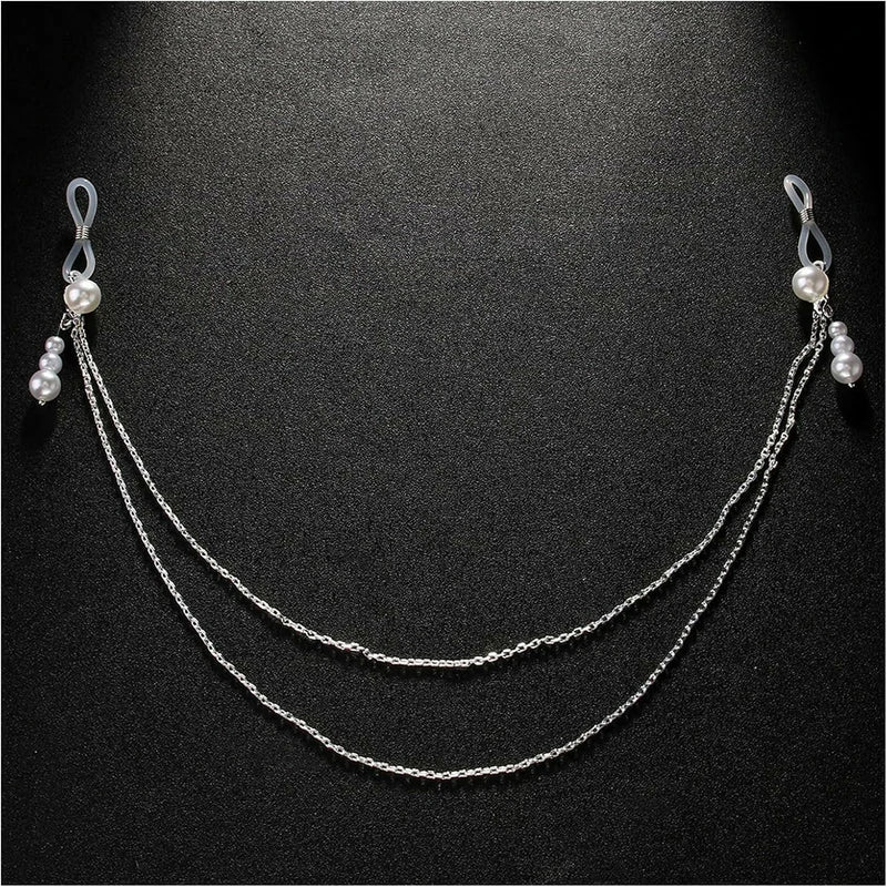 Sexy Pearl Tassel Non Piercing Nipple Chain Jewelry for Women Layered Pearl Chest Chain Body Jewelry Festival Rave Nipple Accessories Jewelry