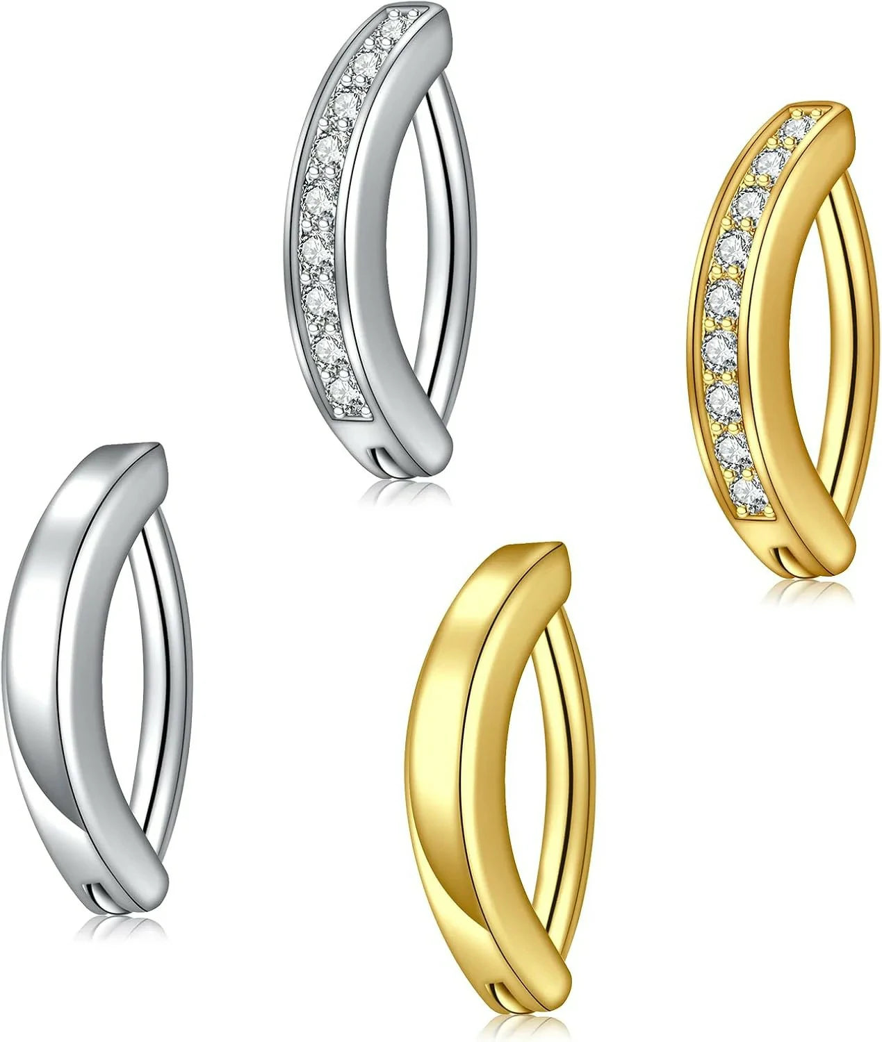 Opal Belly Button Ring Surgical Steel Clicker Hoop Navel Piercing