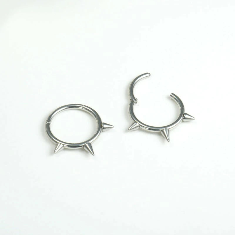 Spike Clicker Snake Bite Jewelry Labret Jewelry for Lip Piercing Cartilage Hoop Earrings