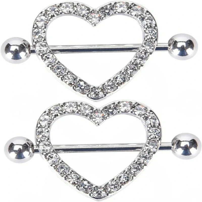 Stainless Steel Heart Nipple Rings Nipple Piercings Body Piercing Jewelry