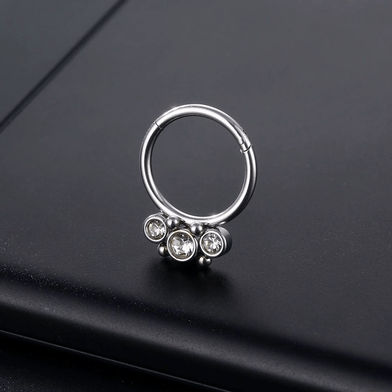 Stainless Steel Nose Ring Set for Women Men,Hypoallergenic White Opal 20G L Shaped Nose Studs 8mm 18G Small Silver Hoops for Nostril Septum Cartilage Helix Rook 2nd or 3rd Ear lobe Lip Piercings - QIAO Crystal我的商店QIAO Crystal