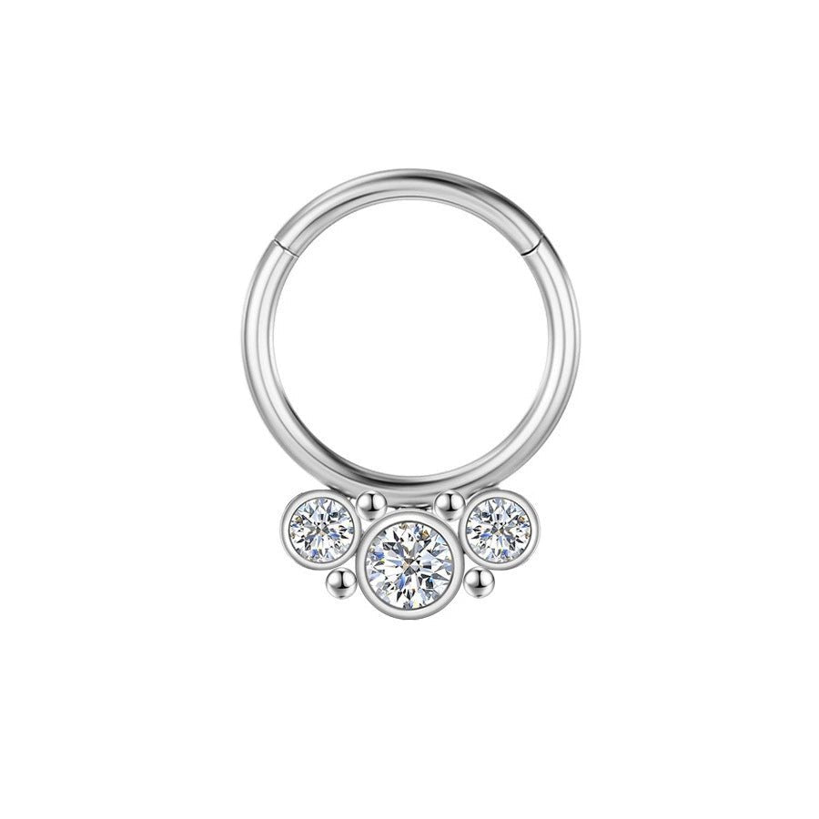 Stainless Steel Nose Ring Set for Women Men,Hypoallergenic White Opal 20G L Shaped Nose Studs 8mm 18G Small Silver Hoops for Nostril Septum Cartilage Helix Rook 2nd or 3rd Ear lobe Lip Piercings - QIAO Crystal我的商店QIAO Crystal