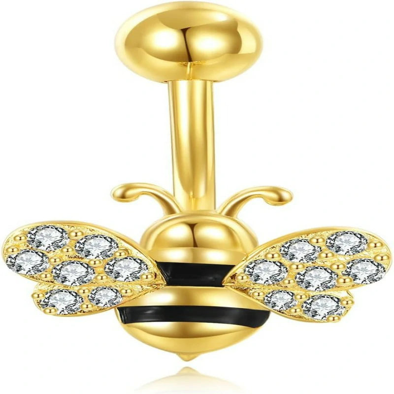 Sunflower Daisy Dangle Hoop 925 Sterling Silver Hypoallergenic Belly Button Piercing Body