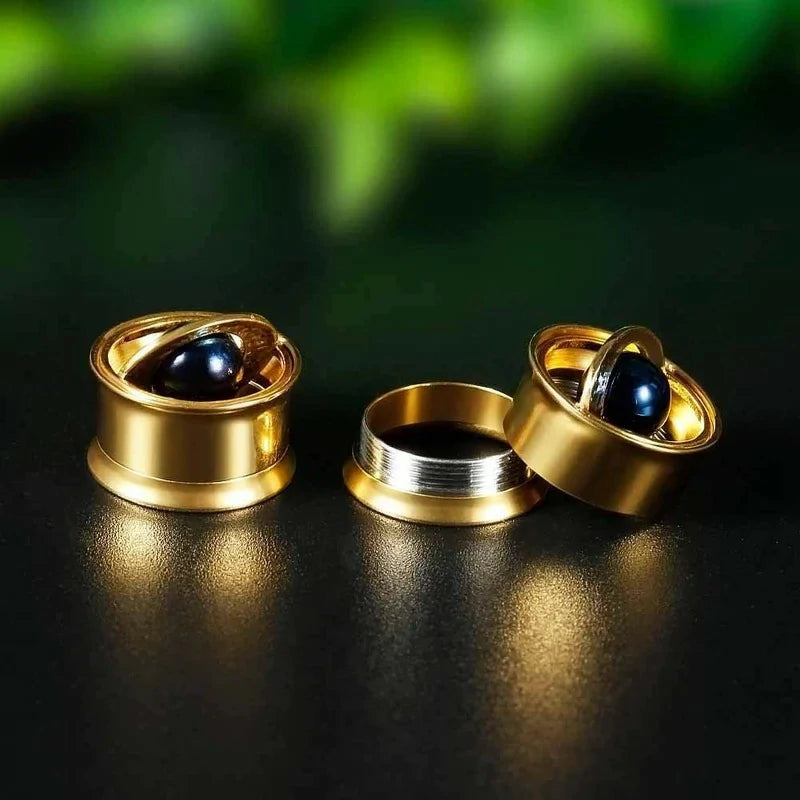 Surgical Steel Cool Planet Tunnels and Plugs Piercing Elegante Stretchers Earrings